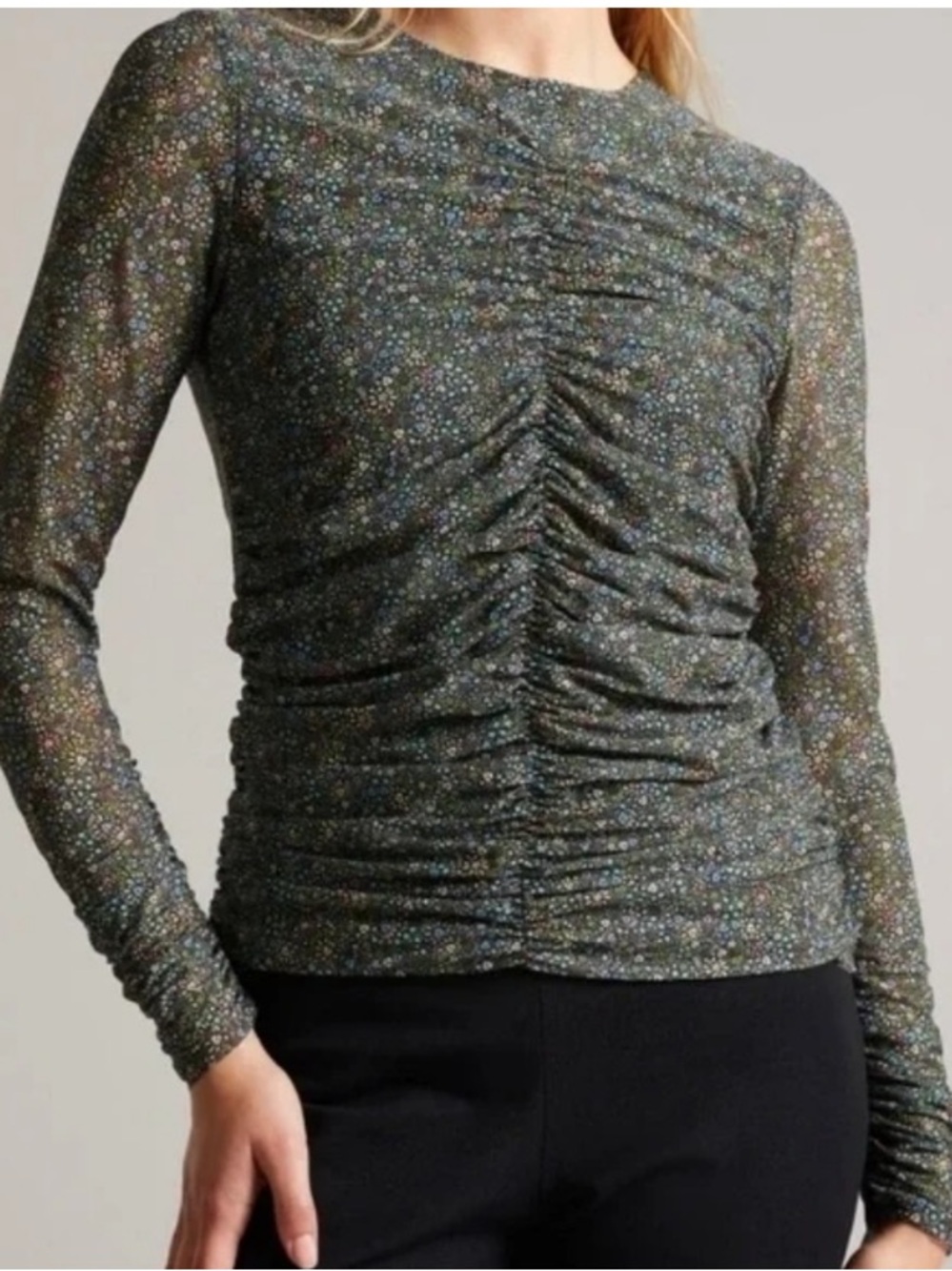 Ted Baker Savann Ruched Stretch Jersey Long Sleeve